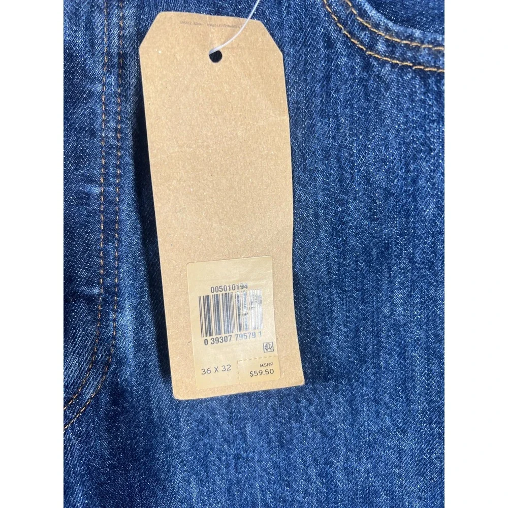 NWT Levis 501 Original Button Fly Jeans 36x32 Dark Wash Style Classic Straight